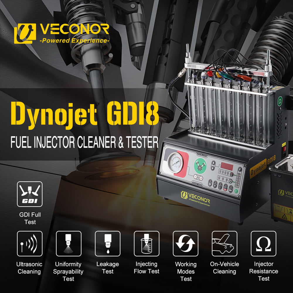 Intelligent Car GDI Fuel Injector Cleaner & Tester Cleaning Machine Ultrasonic Cleaner 8-Cylinders 110V 220V